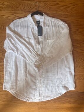 Gap Oversized Button-Up Gauze Shirt